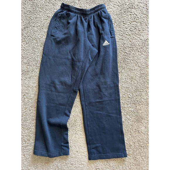 Adidas Fleece Sweatpants Navy Blue Mens Small Activewear Fleece - Picture 1 of 6
